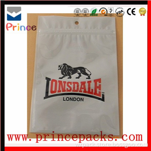 Clear customed clothes plastic zip lock packaging bag,bag for clothing store